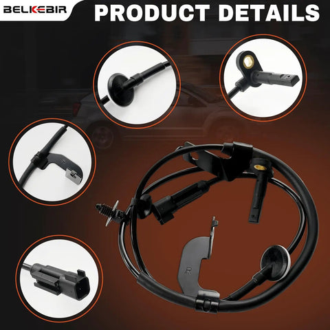 Top Tier Plug And Play Front Abs Wheel Speed Sensor Pair For Jeep Compass Patriot Dodge Caliber Knockout Performance detailed view showing connectors and wiring.