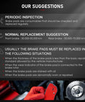 Periodic inspection guide for Front And Rear Ceramic Brake Pads Kit 8 Pieces For Ford C Max EcoSport Escape Focus Transit Connect Mazda 3 3 Sport 5 Volvo C30 C70 S40 V50 Quiet Low Dust High Performance Set.
