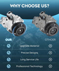 Comparison of Straight Up Solid Air Conditioning AC Compressor With Clutch Clean Swap For Chevrolet Cruze 1.4L models, highlighting quality.
