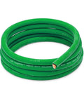 Heavy Duty 2/0 Awg Welding Cable And Car Battery Lead With Tough Epdm Sheath Built Stateside For Rough Job Sites Rock Solid Copper Core Goes Far On This Ten Foot Spool coiled in green.