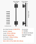 Rustic Barn Door Handle 12.6 Inch Built Tough for All Weather Gates Heavy Duty Carbon Steel Pull With Rust Resistant Coating