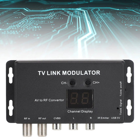 Compact A V To RF Modulator With Adjustable Audio Level And Optional Channel PAL Compatible Ideal For Local CATV Systems