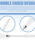 Double-headed lint brush from All In One Sewing Machine Cleaning Kit With Tweezers Double Headed Lint Brush And Four Mini Screwdrivers Flathead And Phillips For Quick Repairs Super Handy Home Sewing Tool Maintenance And On The Go DIY Fixes