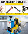 GFJYKDL Compact Electric Wire Stripping Machine For Copper Recycling with 180W motor processing various wire types.
