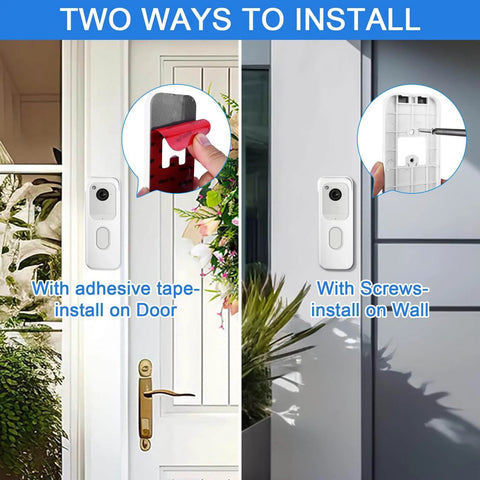 Adhesive Door Mount For All New Video Doorbell Camera 2nd Gen No Drill Mounting Bracket That Will Not Block Sensor Or Night Vision