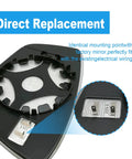 Heated Right Side Mirror Glass Replacement For 2011 To 2018 Volkswagen Passat Jetta Beetle With Rear Holder, close-up of plug-and-play wiring