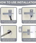 Twenty Piece Grey Plastic Soft Close Drawer Dampers For Kitchen Cabinets Wardrobes And Dressers installation guide steps diagram