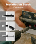 Red 20 Pack Stripped Screw Hole Repair Anchors for Door Hinges and Wood Screws Sizes 2 to 16 installation steps