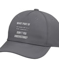 Funny Ham Radio Morse Code Joke Adjustable Baseball Hat Slate Grey For Contests Hamfests And Everyday Ops Dont You Unterstand