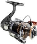Spinning Fishing Reel With Left Right Interchangeable Wooden Handle, Heavy Metal Body, Smooth 5.2 To 1 Gear Ratio, 13 Ball Bearings