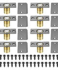 Magnetic Door Ball Catch 8 Pack For Top Of Doors And Invisible Cabinets Adjustable Closet Magnetic Door Latch With Stainless Steel Screws Gray Finish Easy Install Strong Hold For Cabinets And Doors showing components
