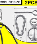 Two Sets Horse Tie Ring And Training Gear Pack with quick snaps, eye bolts, tie rings dimensions, stainless steel