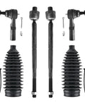 Front Steering Kit With Tie Rod End Inner And Outer Boots For RWD Chrysler 300 2005 To 2010 And RWD Dodge Challenger Charger Magnum 2005 To 2010 Direct Fit Built Tough Premium Quality, tie rod ends and boots