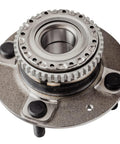 4 Pc Front And Rear Wheel Bearing Hubs Kit Fits 2001 2006 Hyundai Elantra And 2005 2009 Kia Spectra And Spectra5, close-up view