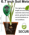 3 In 1 All In One Soil Moisture Meter With Upgraded Stainless Steel Probes PH Light And Moisture Tester for indoor plants