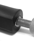 Close-up of screw and handle on 3 Inch Face Clamp For Woodworking And Pocket Hole Joinery With Quick Release Ergonomic Soft Grip Handles
