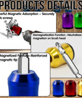 Magnetic Screwdriver Head Ring Set With Universal Bit Holder showing powerful magnetic adsorption and various colored rings.