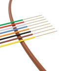 Brown 18 Gauge 8 Conductor Thermostat Wire 50 Ft Solid Copper Low Voltage Cable with colored wire ends visible