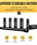 Three Eighths Inch Drive Deep Impact Socket Set Kit With 16 Piece Metric Sockets 7 To 22mm Including 3 Inch And 6 Inch Extension Bars 6 Point Design Chrome Vanadium Steel Heavy Duty Storage Case, showing sockets and extension bar.