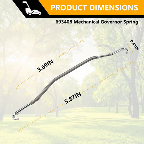 Mechanical Governor Spring Kit For Briggs And Stratton Mowers Throttle Linkage Assembly Replacement 3 Pack Durable Governor Springs For Smooth Engine Performance And Reliable Mower Control, 693408 spring dimensions 3.69in 5.87in 0.41in