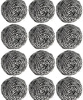 12 Heavy Duty Stainless Steel Scrubber Pads For Tough Kitchen Scrubbing On Dishes Pots Pans Ovens Grills And Sinks, 2.4 Inch