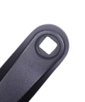 Close-up of square hole on Universal Left Crank Arm For Bikes, 152mm 170mm 175mm, fits 9/16 In Pedals, alloy 6061, for city, MTB, road bikes