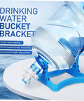 Heavy Duty Water Jug Holder With Height Adjustable Mobile Dispenser Stand On Wheels For Home And Office Durable Bottle Rack And Easy Water Station Setup