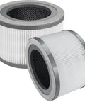Vista 200 RF Replacement Filter Pack For Air Purifier With 3 In 1 Filtration Activated Carbon And High Efficiency Materials Compatible With Vista 200 Model Purifiers Pack Of 2 For Clean Air And Easy Setup By Improvedhand showing two cylindrical filters with white pleated material and grey edges