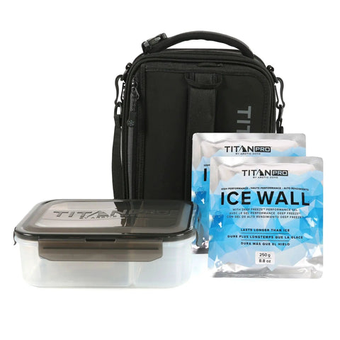 Leak Proof Expandable Lunch Bag With Ice Walls Keeps Your Lunch Fridge Cold Up To Six Hours Heavy Duty Grab And Go Zero Mess Insulated Travel Tote Gray Silver with containers and ice walls.