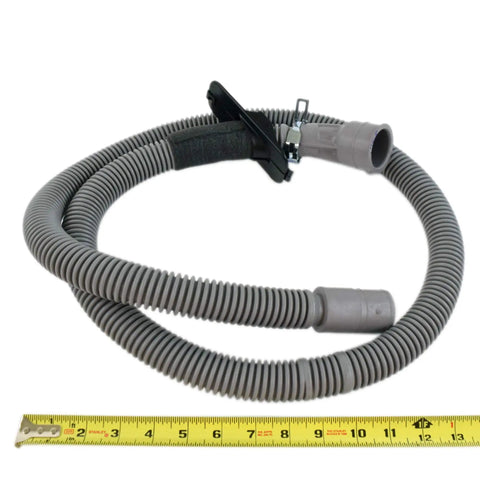 Go-To Washer Drain Hose OEM Replacement for Select Front Load Washers Including WA50M7450AW A4-00 coiled on white
