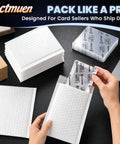 All In One Trading Card Shipping Kit With 200 Card Protectors, 100 Self Seal Bubble Mailers, 420 Card Sealing Stickers And Instruction Sheet