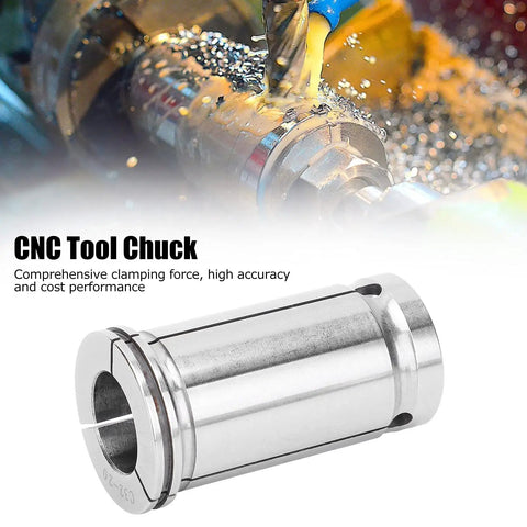 Beefy Straight Shank Collet Adapter for CNC Routers and Lathes with High Precision Clamping, 65Mn Material, 20mm Size