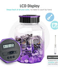 X Large Piggy Bank For Adults And Kids With Digital Coin Counter And LCD Display 2.4L Capacity Holds 2000 Plus US Coins