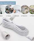 Extension Hanging Lantern Cord Cable 20 Ft 360W Pendant Lighting Kit With On And Off Switch UL Listed E26 E27 Socket 2 Pack