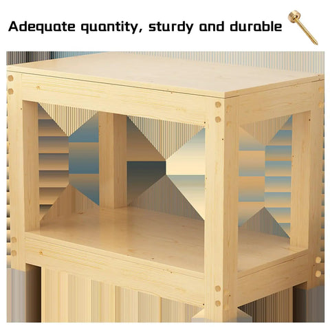 Top Notch Brass Screw Covers And Decorative Caps Set With Mirror Finish Hardware Kit and Self Tapping Screws for Cabinet Doors Upholstery and Window Trim shown on sturdy wooden table.