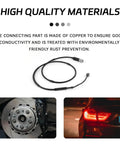 Black rear brake pad wear sensor cable for BMW F20/F21/F30/F31; front and rear sensor line with rotor and taillight views.
