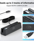 USB 4 In 1 Magnetic Card Reader And Writer With Contactless PSAM And Chip Card Support Read And Write APDU Commands