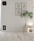 Pack Of Four Classic Black Wall Plate Covers For Outlets And Switches In One Gang Duplex Style in modern living room
