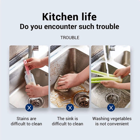 360° Swivel Stainless Steel Kitchen Faucet PullDown Sink Mixer Tap Polished Chrome Kitchen Tap shown addressing kitchen cleaning troubles.