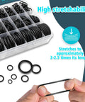 24 Size SAE O Ring Set With Buna N 70A Rubber O Rings, AS568 Standard Assortment in clear box with hand stretching an O-ring
