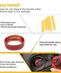 Dodge RAM Red Headlight Switch Knob Cover With Aluminum Alloy Ring Trim installation guide