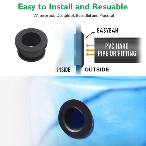 Half Inch Drill Hole Silicone Top Hat Grommets For Wiring And Automotive Firewall Holes Three Eighths Inch ID 0.67 OD 2mm Thick
