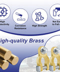 Heavy Duty One Pair Battery Terminal Connectors With Color Coded Washers Solid Brass displayed with high-quality brass details.