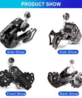 RD-TY200 6 To 7 Speed Rear Derailleur Direct Mount For Mountain Bikes Heavy Duty Steel Construction Easy Install shown in four angles