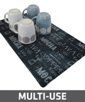 Coffee Bar Mat For Espresso Station Protects Countertops From Spills And Scratches With Absorbent Waterproof Washable Construction Sized 12
