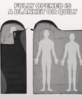 All Season Portable Sleeping Bag For Adults Teens And Kids Waterproof Lightweight with compression sack, open layout view