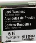 Box packaging of Five Sixteenth Inch Stainless Steel Split Lock Washer 18-8 Heavy Duty Anti Loosening Washer For Bolts And Screws