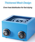 Watch Dryer For Jewelry Repair And Parts, Electric Drying Machine with blue mesh design, adjustable knobs