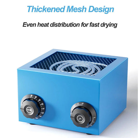 Watch Dryer For Jewelry Repair And Parts, Electric Drying Machine with blue mesh design, adjustable knobs