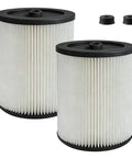 VF4000 Wet Or Dry Vacuum Replacement Filter Two Pack For 5 To 20 Gallon Vacuums featuring upgraded inward locking design.